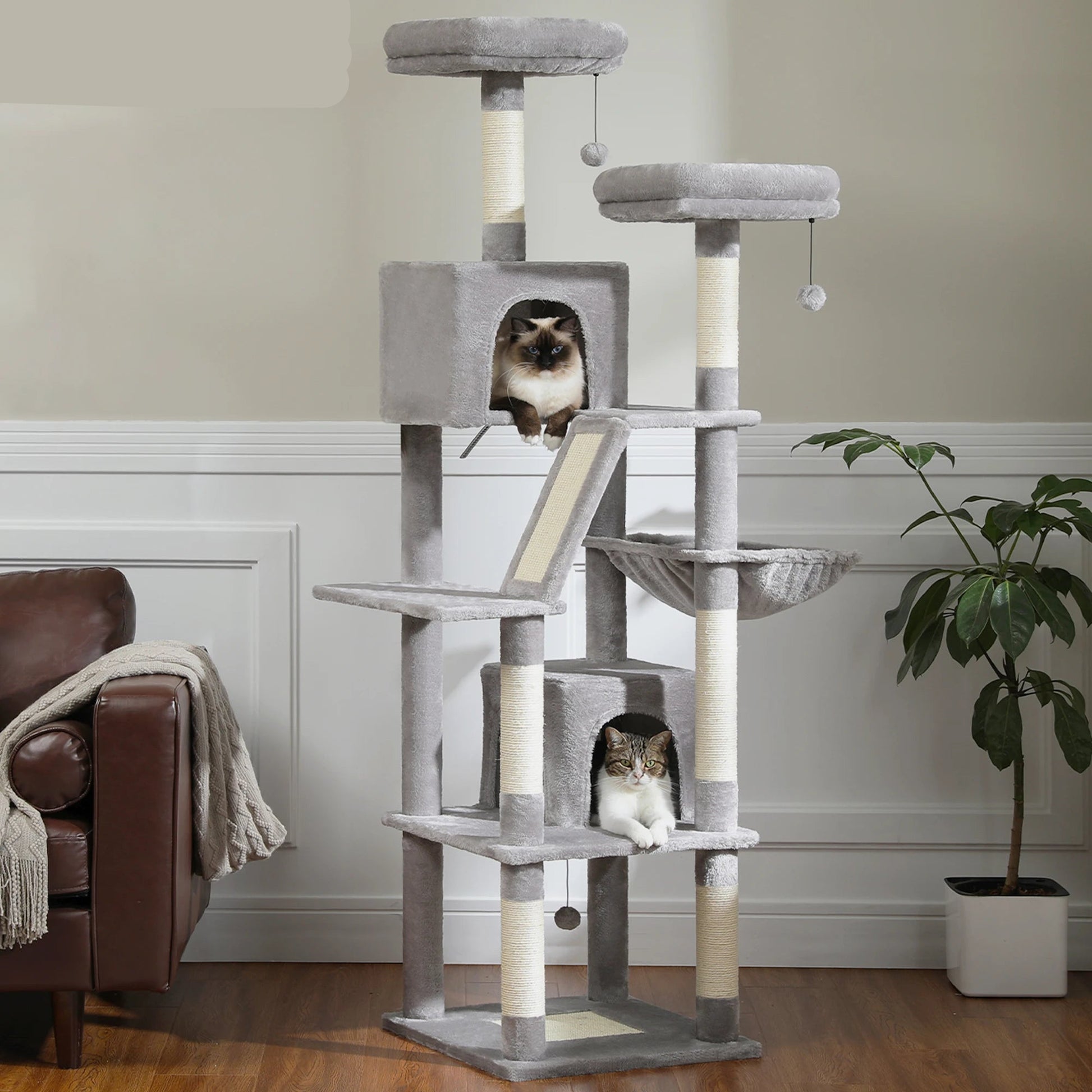 Kattenkrabmeubel met hout en sisal – Duurzaam en stijlvol