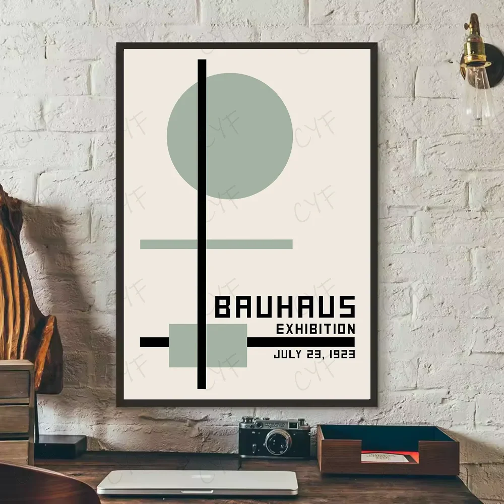 Abstracte poster met penseelstreken
