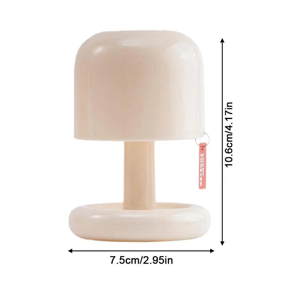 Lamp nachtkastje met stoffen kap in crème – Neutraal en warm