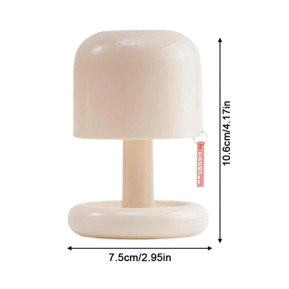 Lamp nachtkastje met stoffen kap in crème – Neutraal en warm