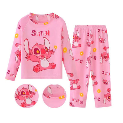 Dames pyjama katoen met romantisch design