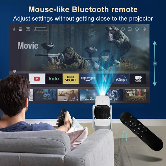 Mini projector voor op camping