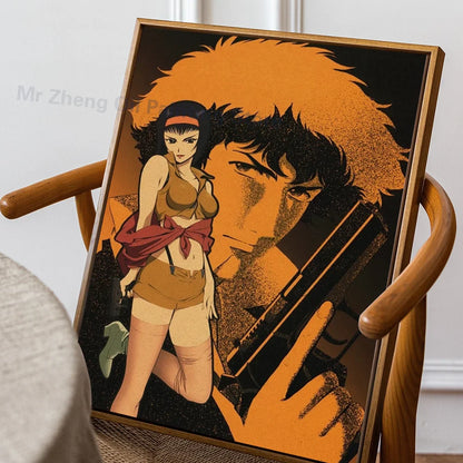 Woonkamer poster met rustgevende kleuren