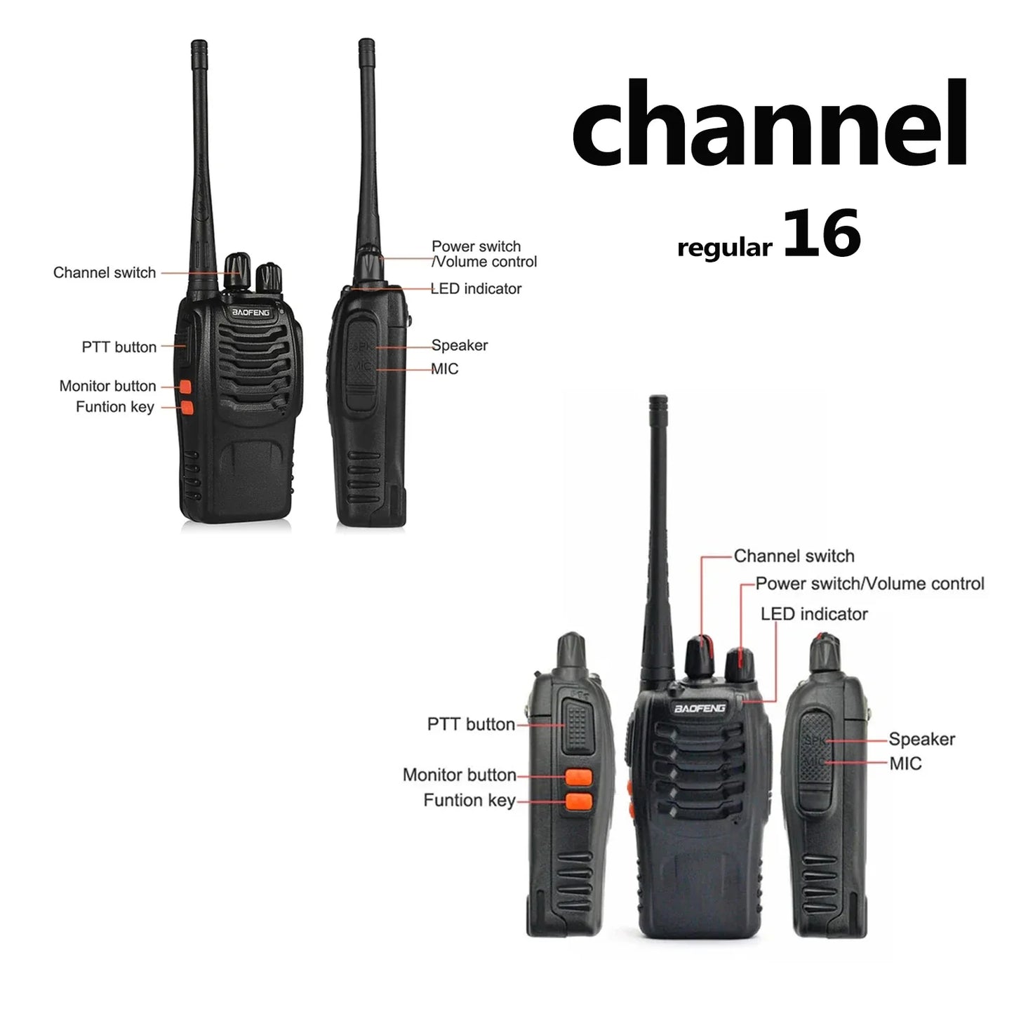 Walkie talkies met oplaadbare batterijen