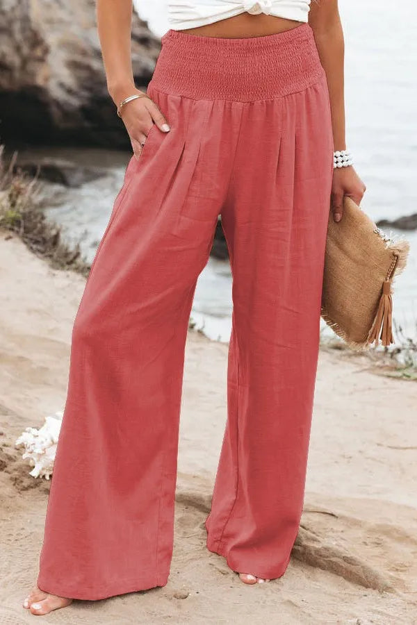 Linnen broek dames in natuurlijke kleuren – Mooi en makkelijk