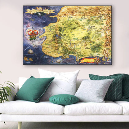 Wereldkaart in abstracte stijl – Artistieke interpretatie