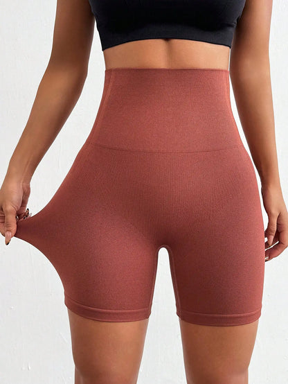 Stretch yoga outfit in neutrale kleuren