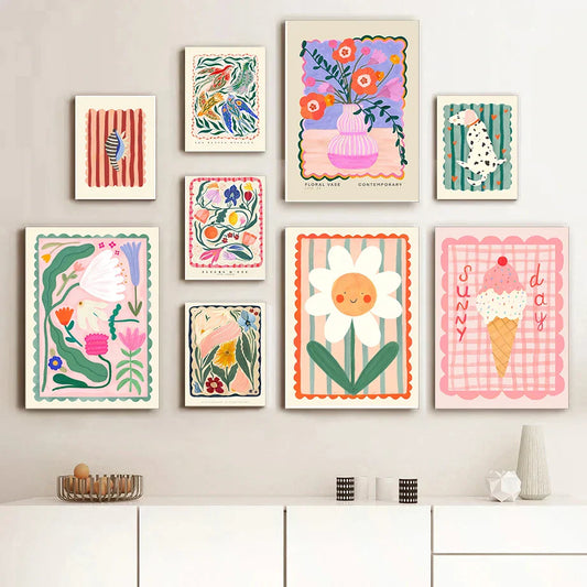 Poster met grafisch ontwerp in kleur