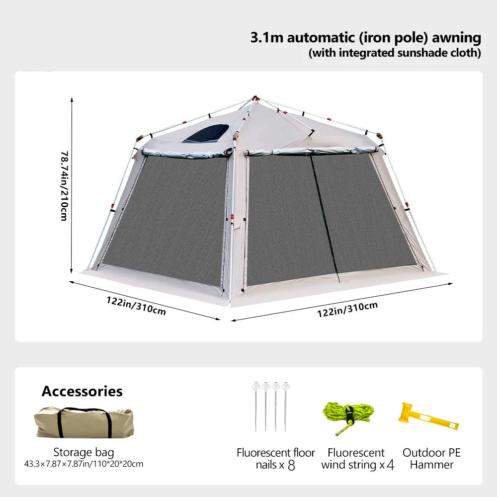 Pop up tent Action met draagriem – Makkelijk te transporteren