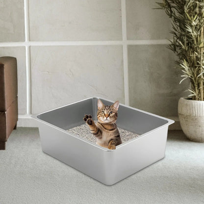 Kattenbak groot met instap aan de zijkant – Voor oudere katten