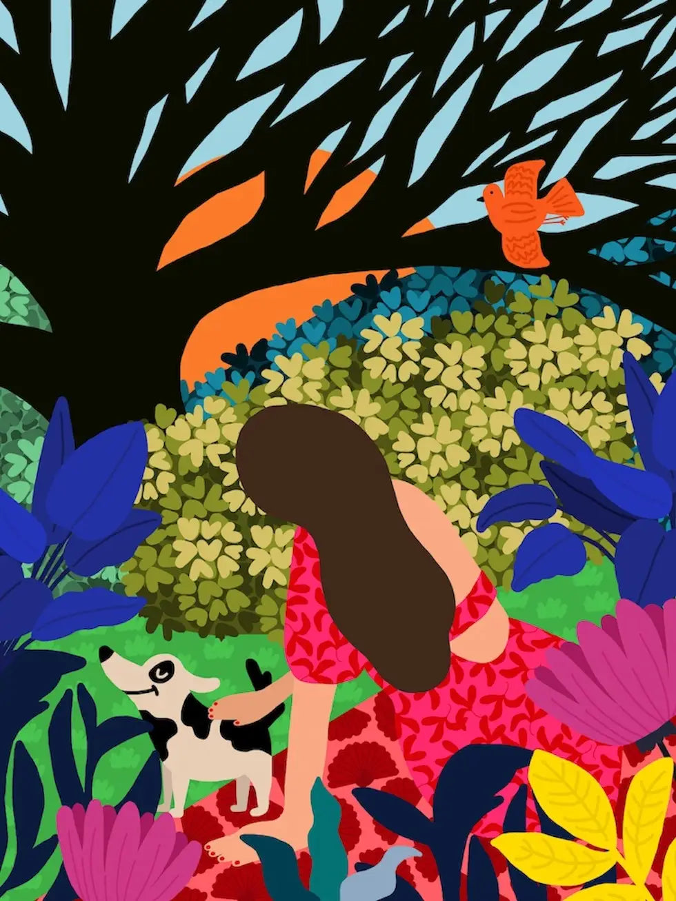 Poster met illustratie van koffie of wijn