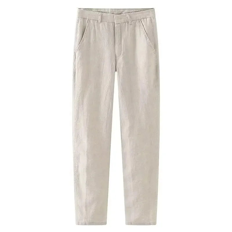 Linnen broek man in navy – Diepe kleur en stijl