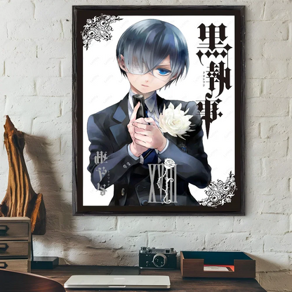 Posters met marmeren textuur en gouden accenten