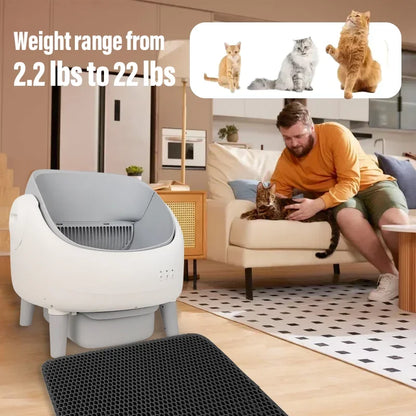 Pets Place kattenbak met transparante kap – Houd je kat in zicht