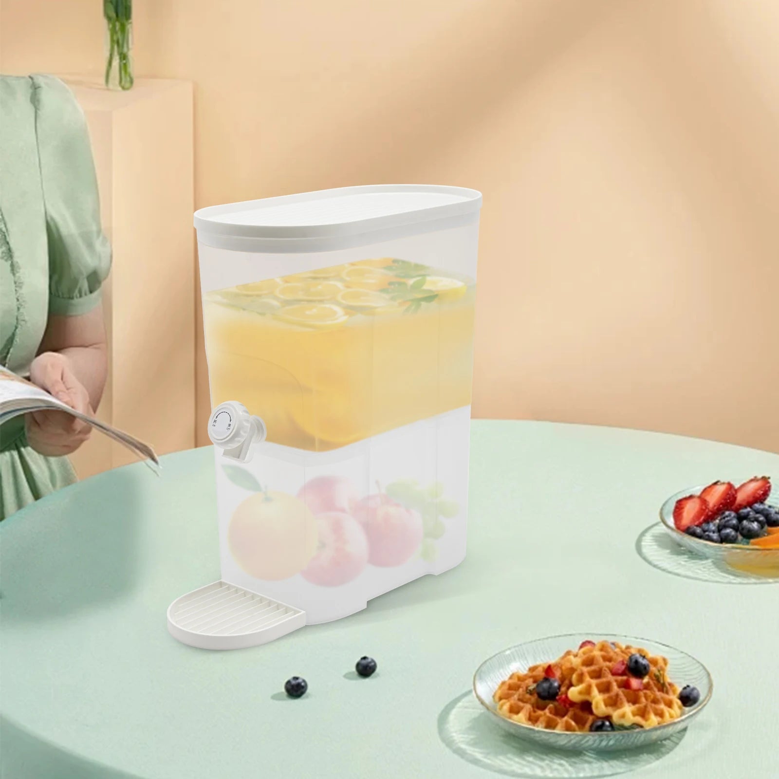 Drankdispenser met zomerse print – Perfect voor tuinfeest
