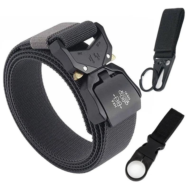 Moderne riem heren met matte metalen gesp