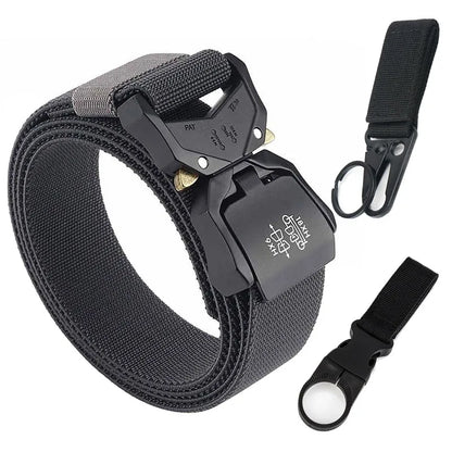 Moderne riem heren met matte metalen gesp