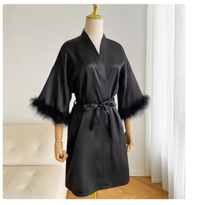 Zomer ochtendjas dames met riemsluiting – Comfort in de warmte