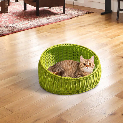 Zachte ronde kattenmand groot – Perfect voor koude dagen