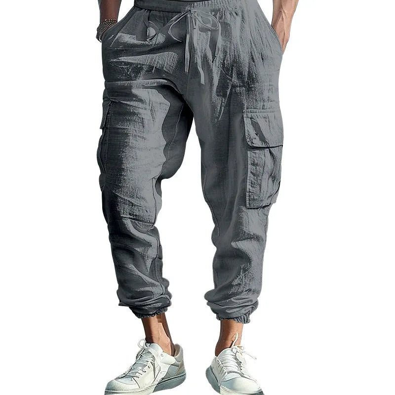 Linnen broek man met lichte structuur – Luxe casual