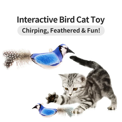 Kattenspeeltje met veren – Stimuleert jachtinstinct