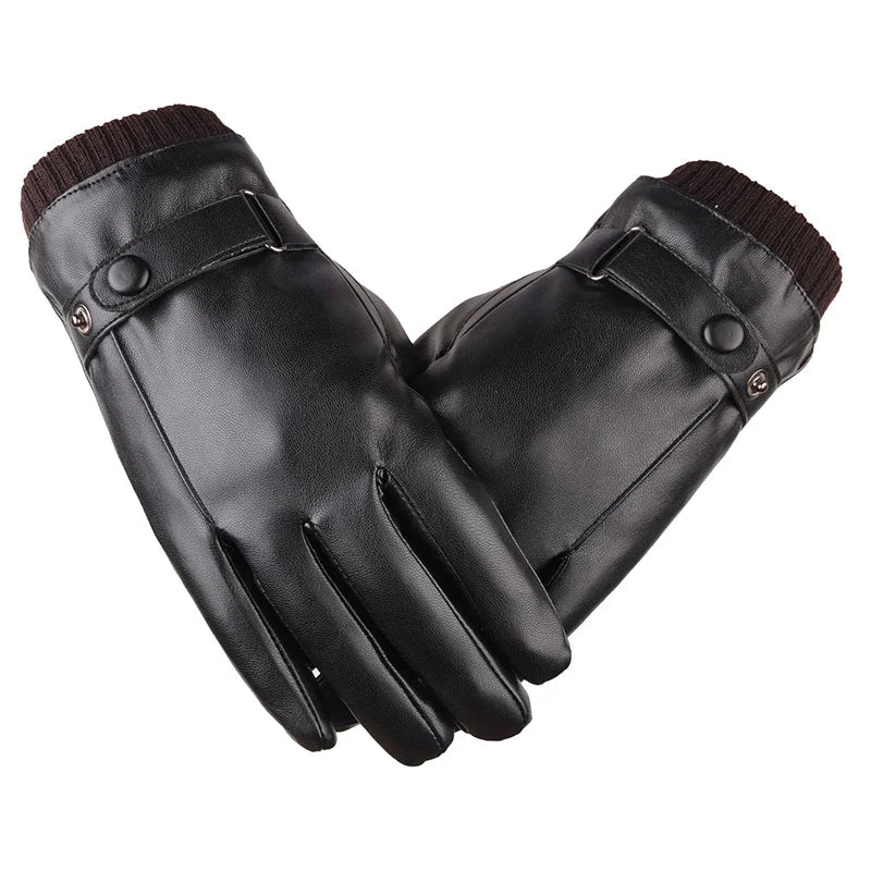 Luxe gevoerde handschoenen van leer voor heren