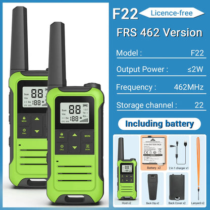 Walkie talkies met bereik tot 5 km