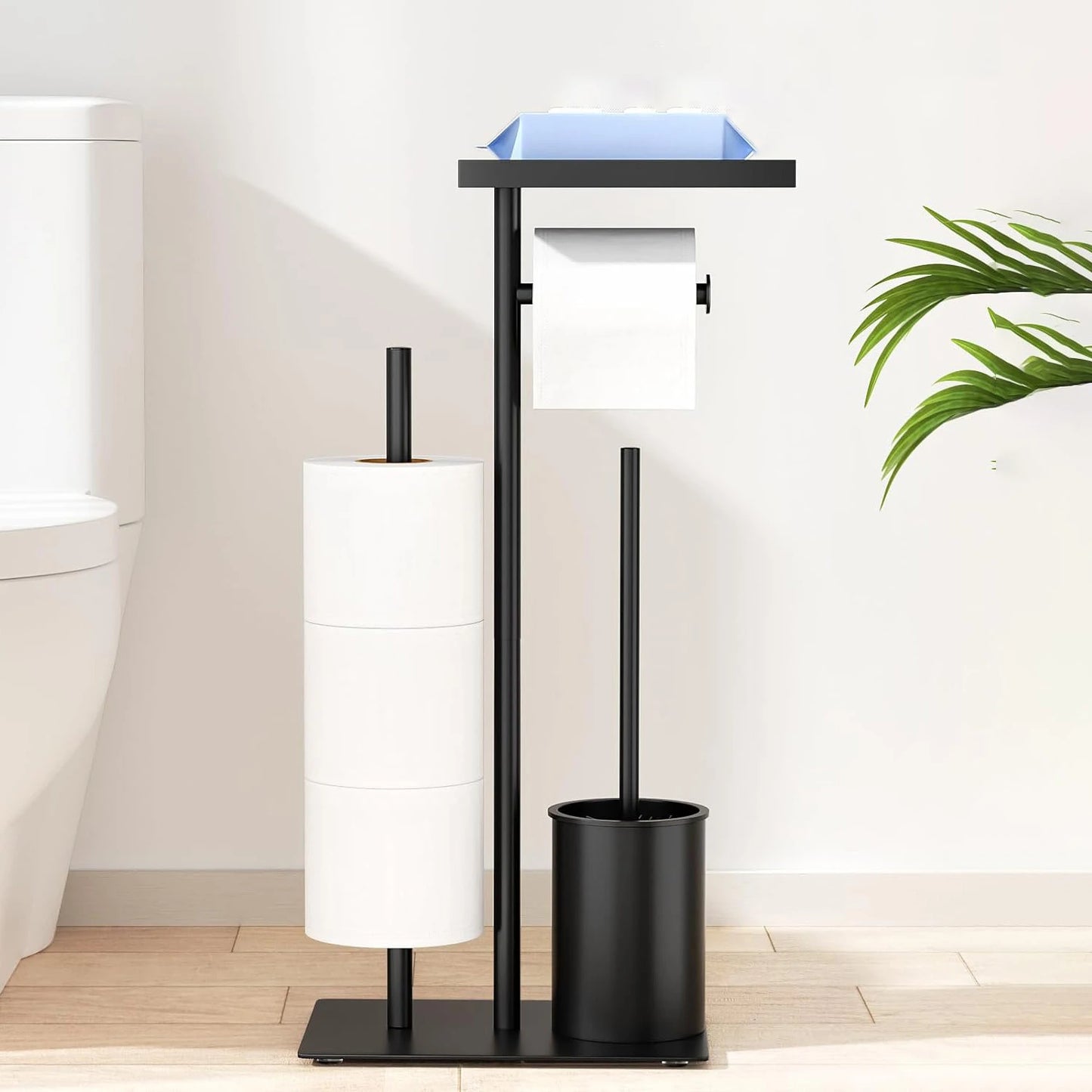 Stijlvolle toiletborstel met marmerlook – Luxe badkameraccessoire