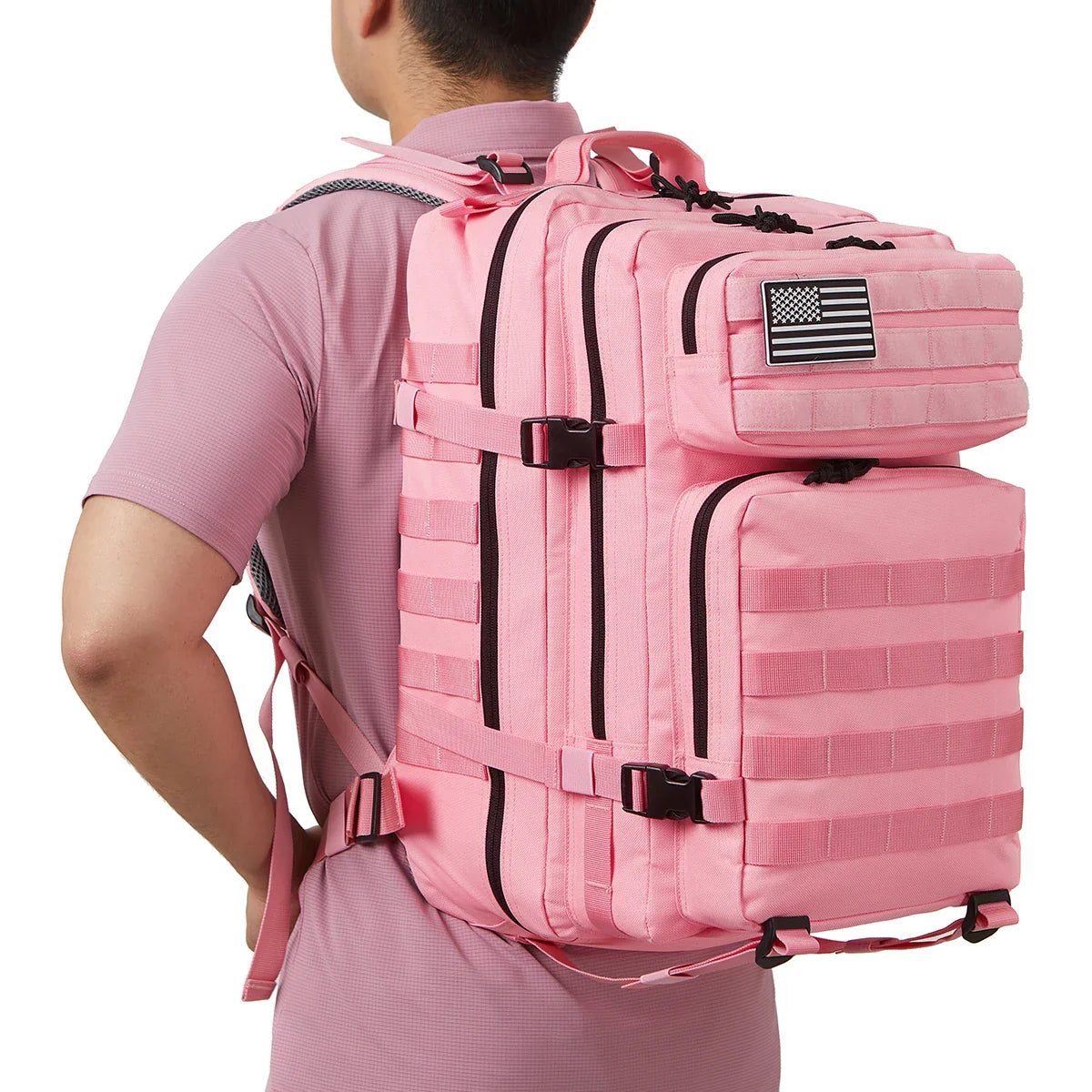 Handbagage rugzak met robuuste ritsen