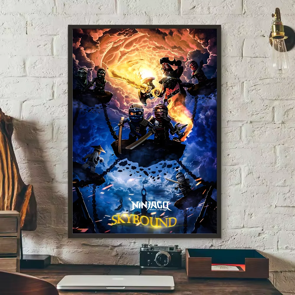 Poster met lijnen en vlakken in modern design