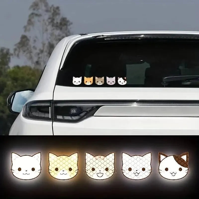 Auto stickers - Schattige katgezichten voor een unieke uitstraling