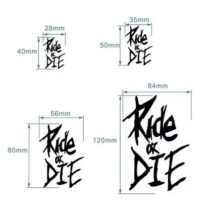 auto stickers - kleurrijke "Ride or Die" designs voor persoonlijke expressie