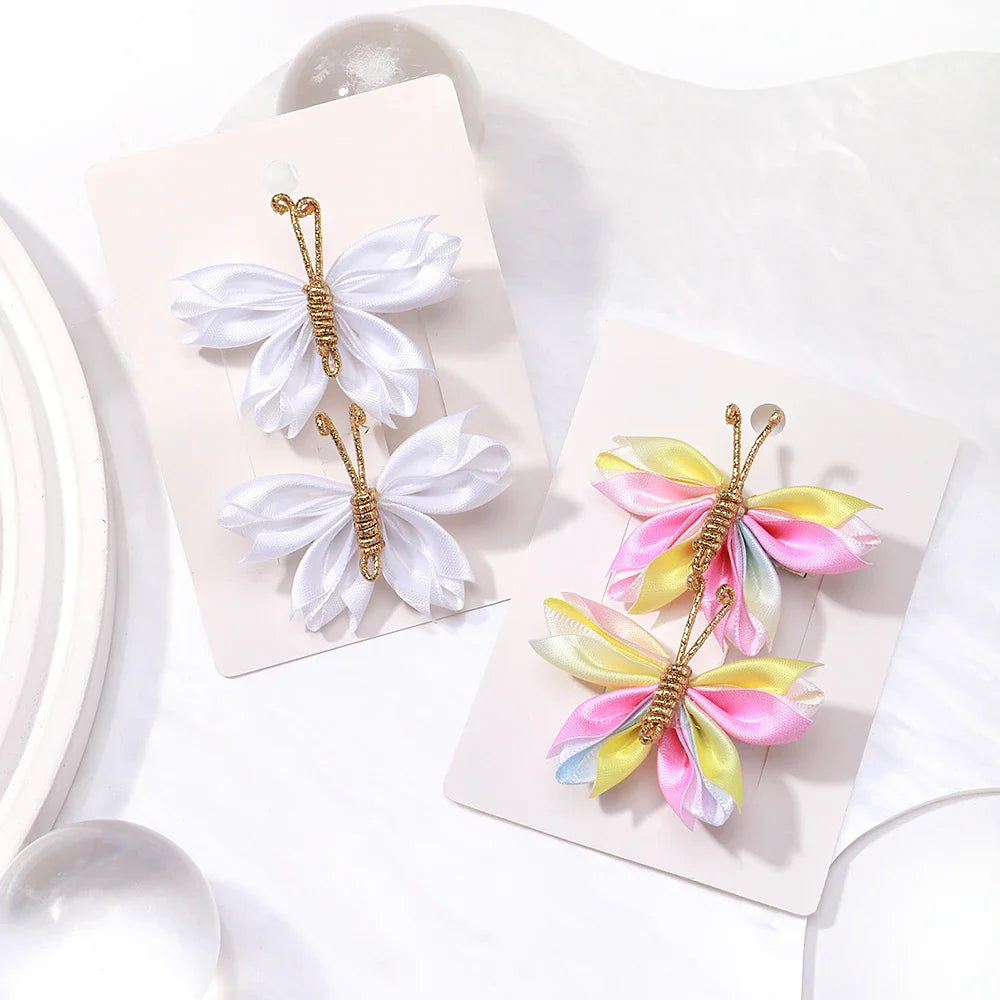 Set haarclips met moderne print