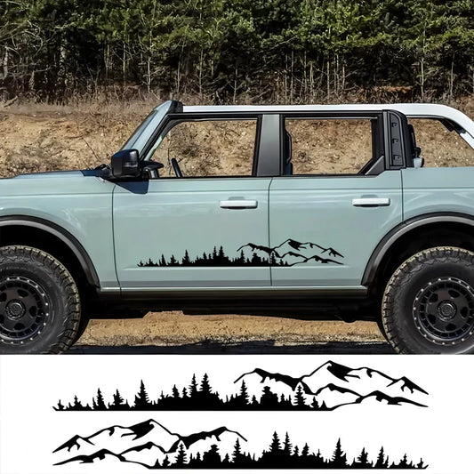 Auto stickers - Natuurlijke berglandschap voor unieke achterruit decoratie