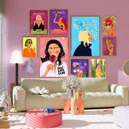 Abstracte posters in aardetinten