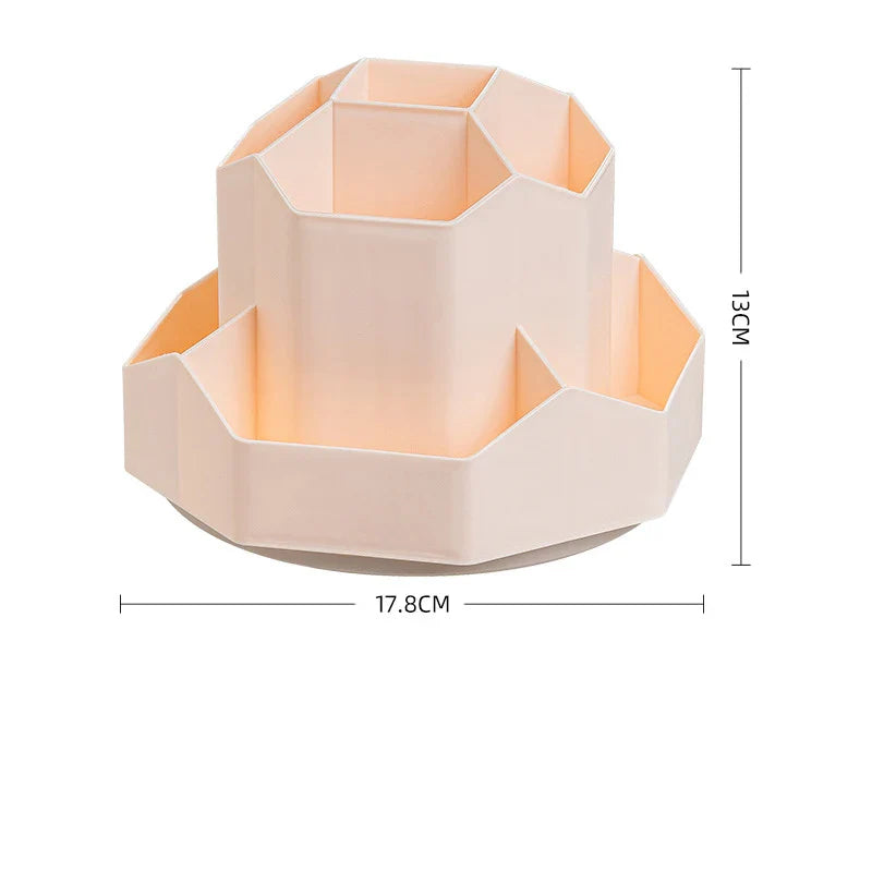 Gelaagde desk organizer met veel opbergmogelijkheden