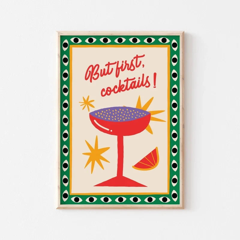 Wandposter met geometrische vormen