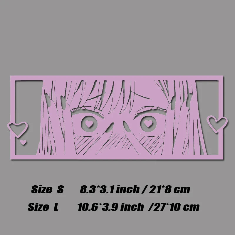 Auto stickers - Achterruit versiering met anime ogen voor unieke uitstraling