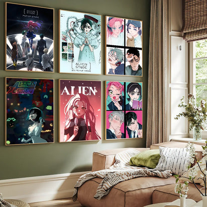 Posters in zwart houtframe ophangen