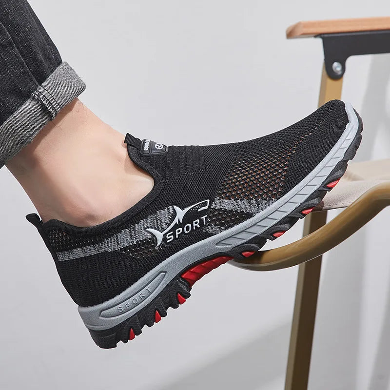 Herenslippers met zomerse palmprint