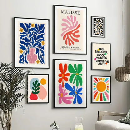Woonkamer poster met rustgevende kleuren
