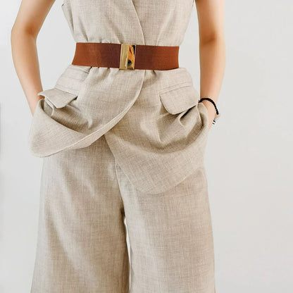 Riem met metallic print voor opvallende look