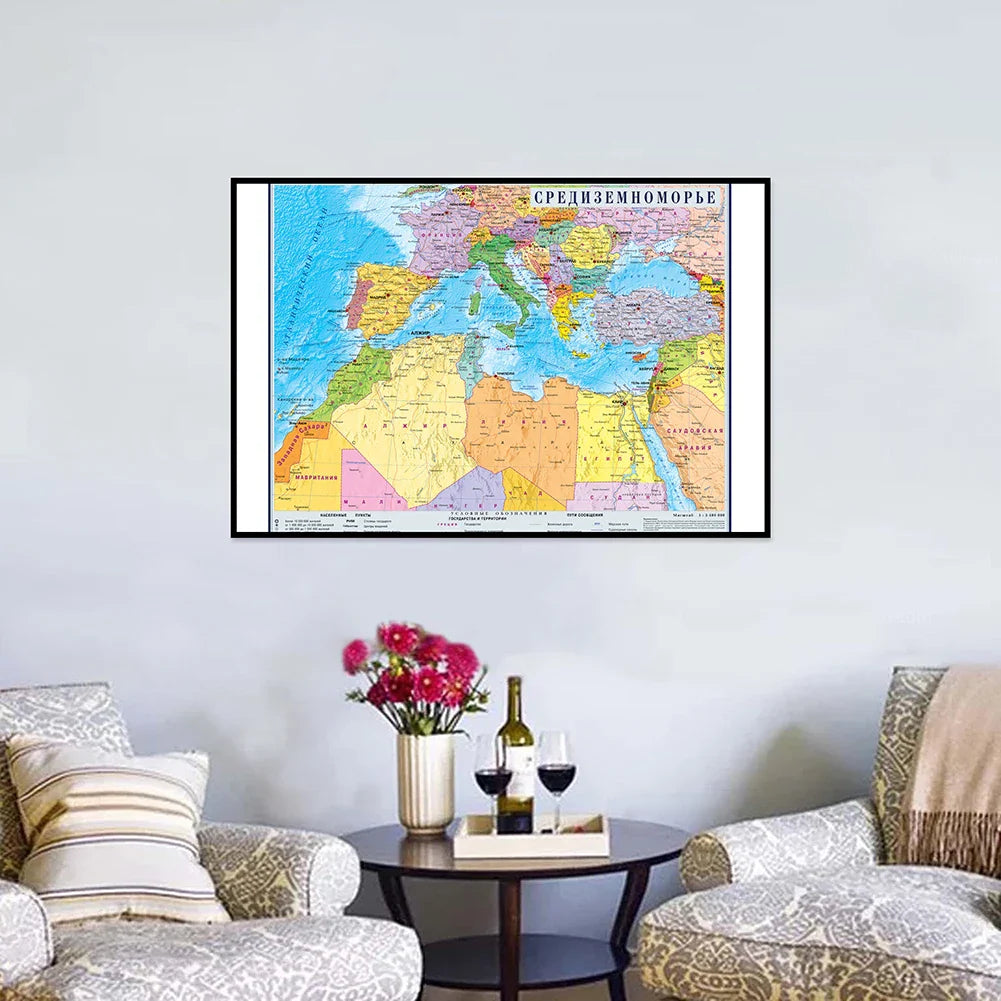 Houten wereldkaart wanddecoratie – Warm en uniek
