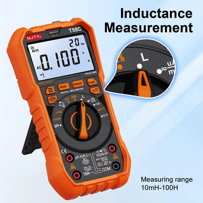 Multimeter met geïntegreerde opbergclip