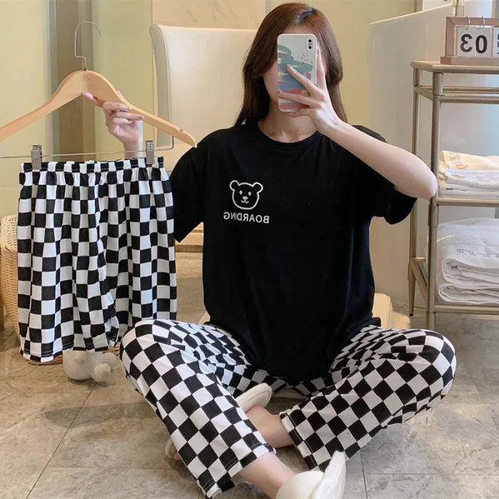 Dames pyjama Wibra met vrolijke motieven