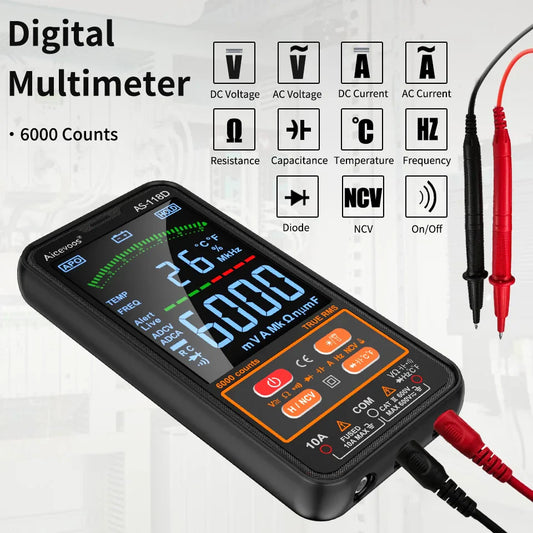 Multimeter met indicatielampje voor continuïteit