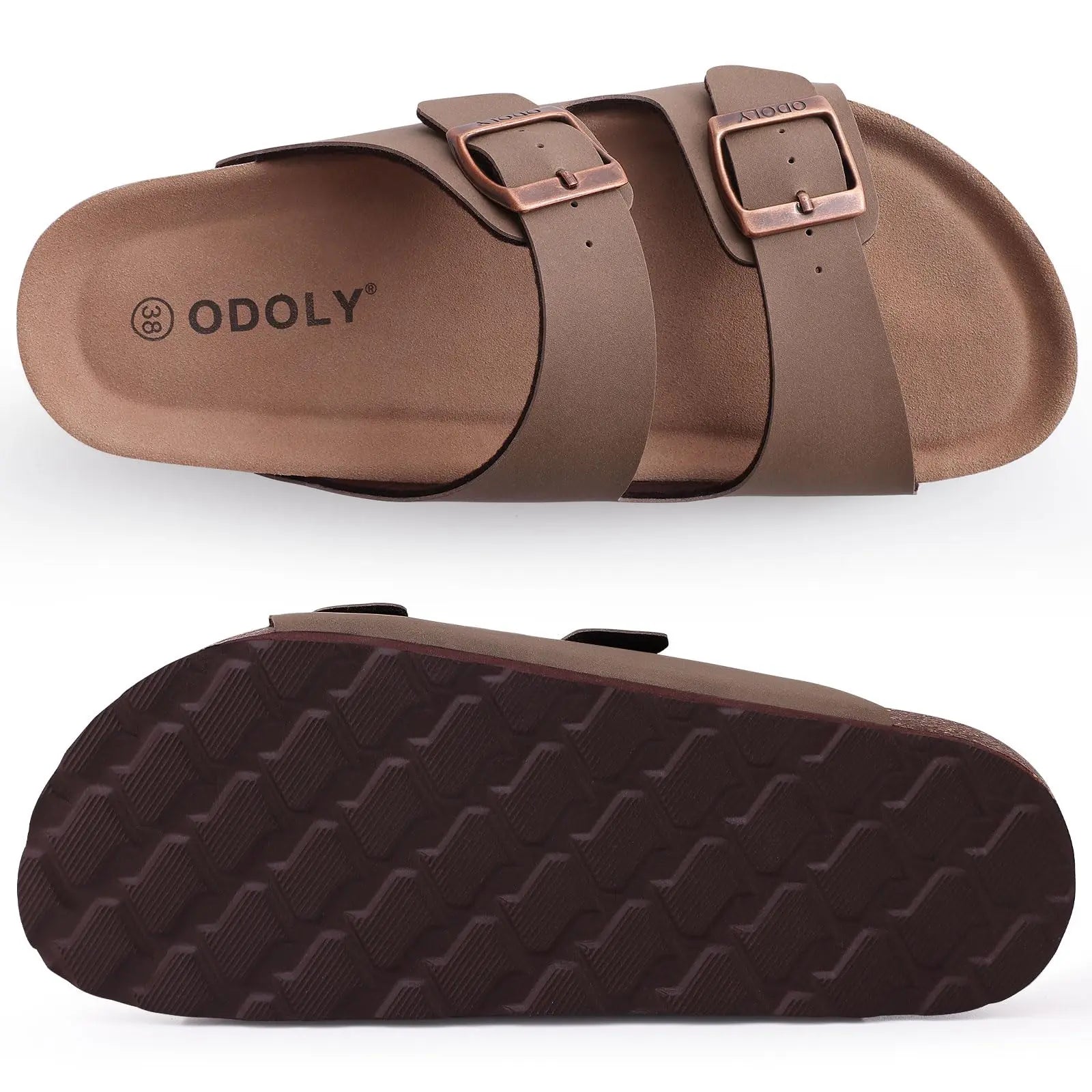 Comfortabele sandalen voor heren met leren voetbed