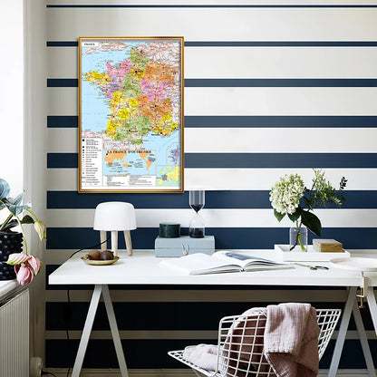 Wanddecoratie wereldkaart in XL formaat