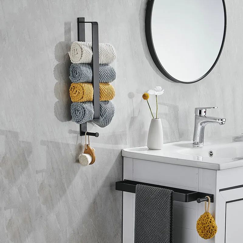 Design handdoekrek zwart met goud – Luxe uitstraling