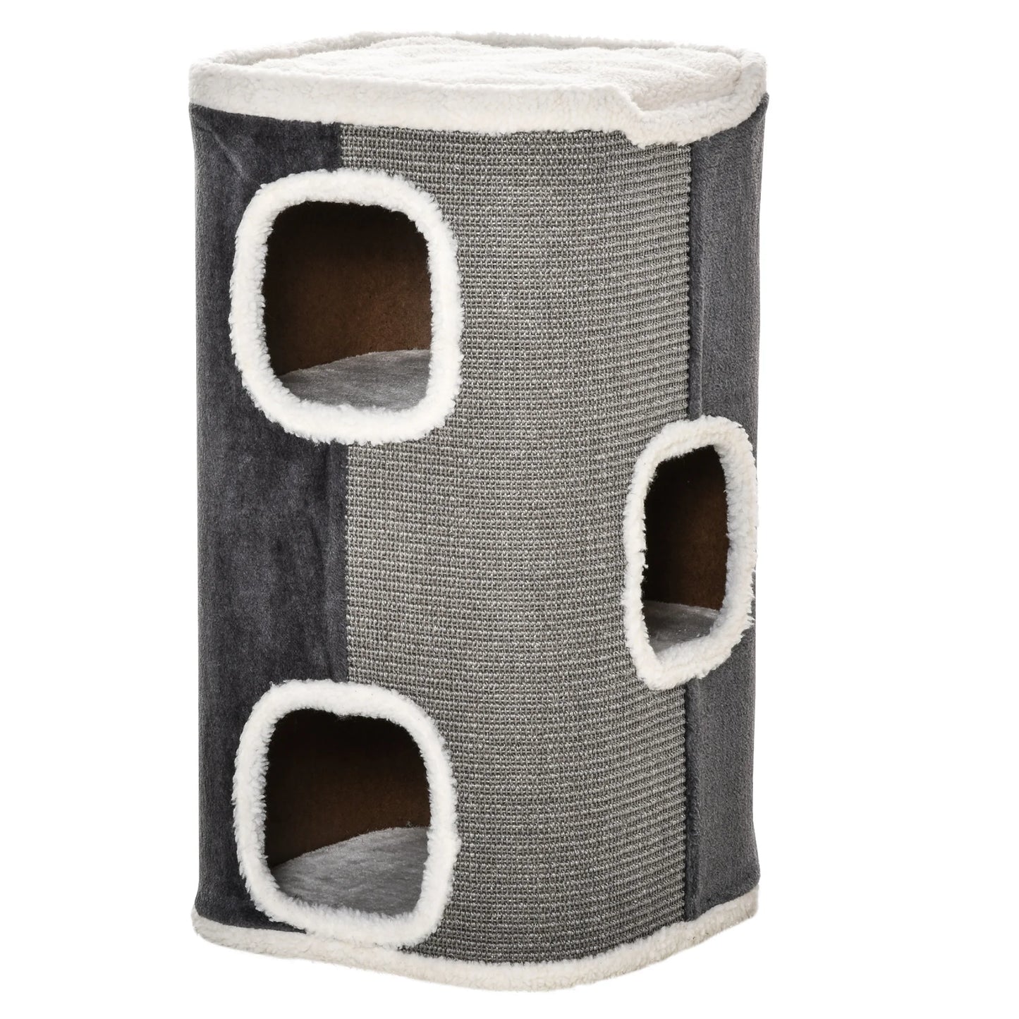 Houten kattenpaal met hangmat – Natuurlijk en rustgevend